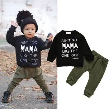 Pudcoco 2019 New Sosire Toamna Baby Boy tricou Maneca Lunga Topuri Pantaloni Trouses Costume de Haine de Copil