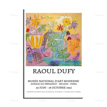 Raoul Dufy, Flori, Expoziție De Postere, Musee National D ' Art Moderne 1953, Muzeul De Imprimare, Decor Acasă Tablou Canvas Wall Art