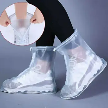 Rezistent la apa Pantof Acoperi Material Silicon Unisex Pantofi de Protecție Cizme de Ploaie Interioară în aer liber Zile Ploioase Praf-dovada