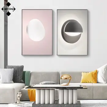 Rezumat Simplu Stil Industrial Panza Pictura Modernă Geometrice Arta de Perete Postere si Printuri Poza Perete pentru Living Decorul Camerei