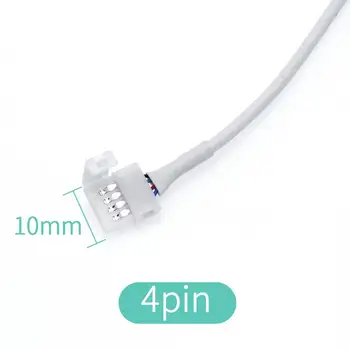 RGB LED Strip Conector 4pin 10mm Gratuit Sudare Conector 5pcs/lot pentru SMD 3528 5050 RGB LED Strip