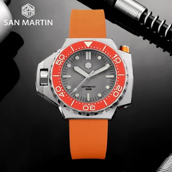 San Martin de Lux Ceas Diver Rotație Bidirecțională Safir PT5000 Mens Ceasuri Automate Luminos impermeabil Ceas mecanic
