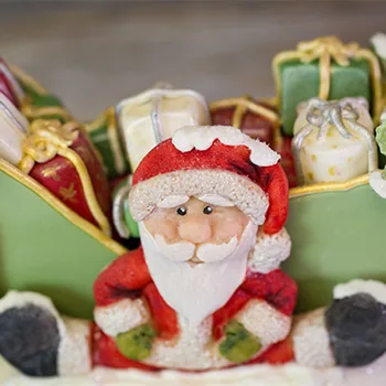 Santa Forma de Silicon Mucegai DIY Fondante Mucegai Silicon Tort Mucegai Mucegai Ciocolata Tort de Decorare Decor de Crăciun de Copt