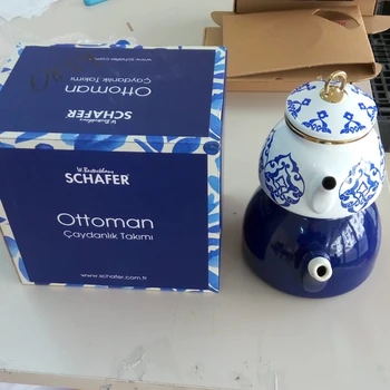 Schafer Otoman Email Ceainic Modern de Înaltă Calitate Ceai turcesc Rezistente la Căldură Elegant, Bucătărie, Fierbător pentru Apă Clocotită Acasă Cadou