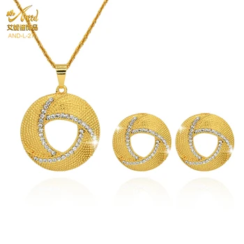Seturi de colier Bijuterii de Aur Pentru Femei 24K Original Dubai 2020 Lung Indian Placat cu Mult Cercel Nunta de Lux Accesoires Maroc