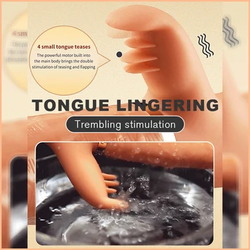 Sexsure Limba Dildo Vibrator Vaginal punctul G, Clitorisul Supt Lins Adult Jucărie pentru Femei Încălzire Penis artificial Vibratoare Mașină de 10inch