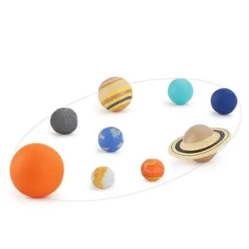 Simularea Sistemului Solar 9pcs Plastic Cosmic, Planeta, Univers de Învățământ Jucării Știință Modelul de Predare Sistemul Materiale Fi I4Y9