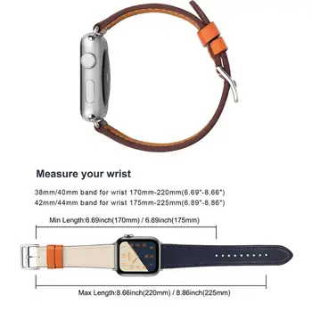 Singur tur pentru Apple watch band 44mm 40mm iWatch trupa 42mm 38mm Autentic brățară din Piele Apple watch series 3 4 5 6 se curea