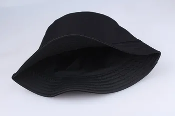 Solid de Culoare Negru Pliabil Găleată Pălărie de Plajă Palarie de Soare Strada Pălărie Pescar în aer liber Capac Alb Bărbați și Femei Pălărie