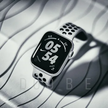 Solo Buclă pentru Apple Watch Band 44mm 40mm 38mm 42mm Respirabil Centura Elastica bratara de Silicon trupa iWatch Seria 3 4 5 6 SE Curea
