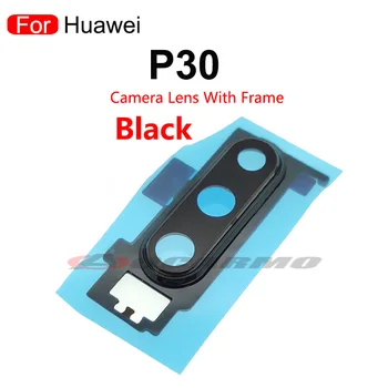 Spate aparat de Fotografiat Lentilă de Sticlă Cu Capac Spate Cadru Titular și Autocolant Adeziv Pentru Huawei P30 Pro P30 Lite piesa de schimb