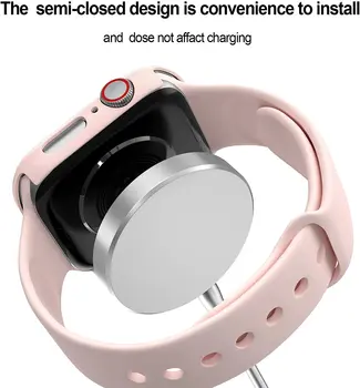 Sticla+Caz+Curea Pentru Apple Watch band 44mm 40mm 38mm 42mm 44 mm Silicon smartwatch centura correa bratara iWatch 3 4 5 6 se trupă
