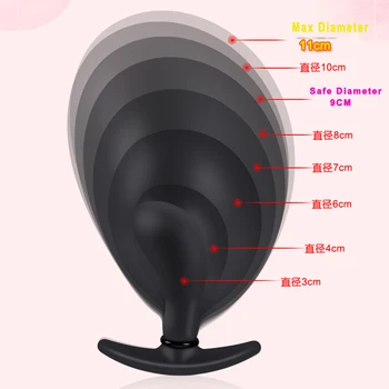 Super Gonflabile Mari Anal Plug Anal Dilatator Expandable Butt Plug Bile G Spot Stimulator Jucarii Sexuale pentru Femei Barbati