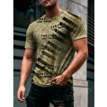 Supradimensionate, haine casual fashion shirt de imprimare 3D 2021 vară stradă nouă tendință de gât pentru bărbați T-shirt mâneci scurte