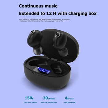 T15 Display Digital compatibil Bluetooth Wireless Căști Sweatproof TWS Touch Control Vocal Stereo În Ureche Căști