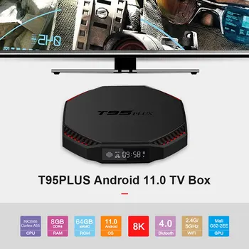 T95plus Android 11.0 Tv Box 8G RAM RockChip RK3566 8K Ultra HD Media Player Cont Netflix Rockchip3566 Dual Wifi 2.4 G/5G TvBox