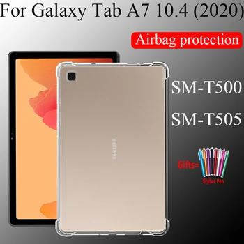 Tableta Caz pentru Samsung Galaxy Tab A7 Caz 10.4 2020 TPU Airbag Capac Transparent de protectie pentru Capa Geanta Card SM-T500 SM-T505