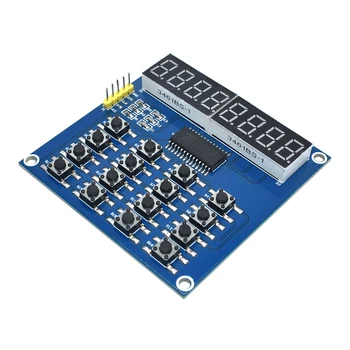 TM1638 Digital cu LED Display 8-Bit Digital Tub de Bord 3-Sârmă 16 Chei de 8 Biți Tastatura de Scanare Și CHEIE Module LED Pentru Arduino