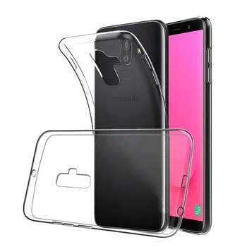 TPU moale de Cristal Clar de Cazuri de Telefon pentru Samsung Galaxy J8 2018 SM-J810 Coajă Transparent rezistent la Socuri Rezistent Ultra Subțire Capacul din Spate