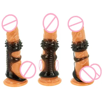 Trei inele femeia patrunde barbatul Penis Inel Intarziere Ejaculare Penis Inel Pentru Barbati Penis Extender Erotic Inel de Blocare Jucarii Sexuale Marire Erotic Inele