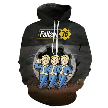 Trendy Joc Hanorace Fallout 76 4 3D Imprimate Tricou Barbati pentru Femei de Moda Supradimensionate Hoodie Pulover Copii, Băiat, Fată Hoody Topuri Haina
