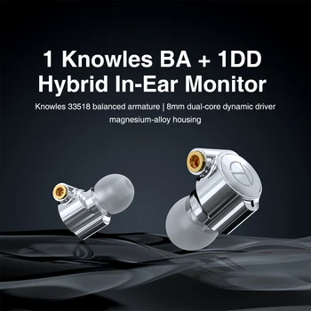 TRN TA1 Hi-FI 1BA+1DD Hibrid (Knowles 33518,8 mm Dinamică) În ureche Căști cu Mașina HIFI Bass Metal Monitor Rulează de Sport Căști