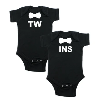Twin Copilul s Două Piese Ctrl + V Ctrl + C pentru a Copia și Lipi bebe Maneca Scurta, Costume Baby shower Cadou pentru El Ea