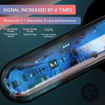 TWS Cască Bluetooth 5.1 Wireless Căști Impermeabil Sport Căști Touch Control a Zgomotului Căști de Încărcare Cutie