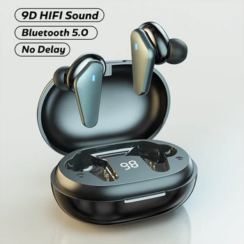TWS Wireless Bluetooth pentru Căști Impermeabil Sport Căști 9D Hifi Stereo Mini-Căști de Anulare a Zgomotului Căști Cu Microfon