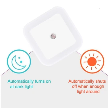 UE NE Plug LED Lumina de Noapte Piața de Mini Senzor de Lumina de Control lumina de Veghe Lampa Pentru copii Copii Living Dormitor de Iluminat