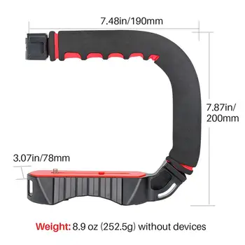Ulanzi U-Grip forma de U, Forma Suportului Pro Camera Video Stabilizator Handheld Suport de Prindere Cu 1/4