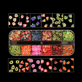 Unghii DIY Accesorii Fructe Felii Paiete pentru Unghii de Design de Cires Lut Polimeric Kawaii Fructe, Fulgi de Grapefruit, Avocado Forma