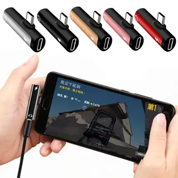 Universal 2 In 1 Tip C Pentru Jack de 3,5 mm pentru Căști Taxa Convertor de Tip C Adaptor Audio Pentru Samsung, Xiaomi, Huawei Aliaj Rezistent