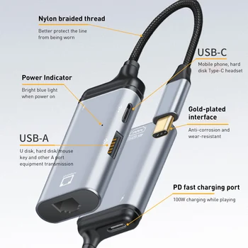 USB de Tip C Compatibil HDMI / VGA / DP / Mini DP / Rj45 Cablu Convertor 4K 60HZ USB de Tip C Adaptor Pentru MacBook Pro Huawei