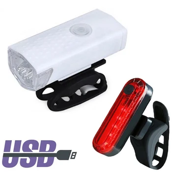 USB de Încărcare de Biciclete Lumina cu LED-uri Impermeabil Biciclete MTB din Spate Lumina de Ciclism Fata Far Stop Set Lanterna de Bicicleta, Accesorii