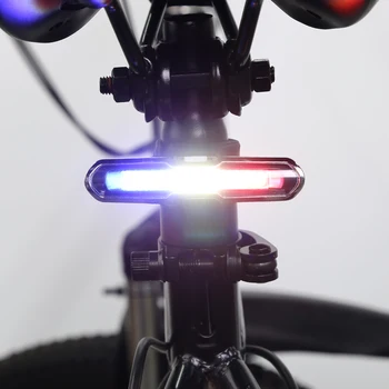 USB Reincarcabila Biciclete Lumina rezistent la apa 5 Moduri de Bicicleta Stop cu Funcție de Memorie Biciclete MTB Avertizează Lampa Accesorii pentru Biciclete