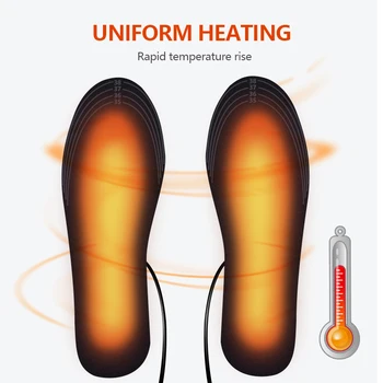 Usb Încălzit Tălpi De Pantofi De Cald La Picioare Șosete Pad Mat Electric De Încălzire Cu Branțuri Lavabile Cald Termică Tălpi Unisex