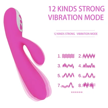 Vaginale G Spot Masaj jucarii Sexuale pentru Femei Rabbit Vibrator Incalzire cu Vibratorul Orgasm Stimulator 12 Viteza Adult Produs