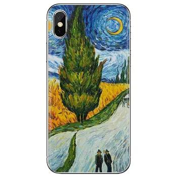 Van Gogh, Noapte Înstelată Caz Moale Pentru Xiaomi Mi 5X 6X se Amestecă 1 2 2 3 Mi5 Mi5S Mi6 Mi3 Mi4 poco X3 nfc F2 Pro M3