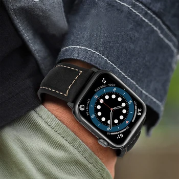 Veritabilă Bandă de Piele pentru Apple Watch iWatch Benzi Seria 6 5 4 3 2 1 SE 38mm 42mm 40mm 44mm Bratara pentru Applewatch Brățară