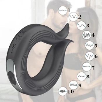 Vibratoare Glandul Ring pentru Bărbați Cockring Vibrator Intarziere Ejaculare Penis Inele Accesorii Erotice Sexuale Produse de Jucarii Sexuale pentru Barbati