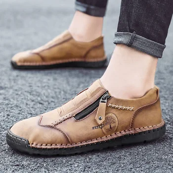 Vânzare fierbinte de Vara Barbati Casual Pantofi din Piele în aer liber Bărbați Mocasini Bărbați Confortabil de Conducere Pantofi de Brand Designer de Stil