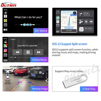 Wireless Apple CarPlay, Android Auto pentru BMW NBT F10 F20 F30 X1 X3 X4 X5 X6 F48 F25 F26 F15 MINI F56 Series1 2 3 4 5 6 7 Aer juca
