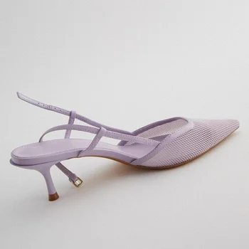 YEELOCA Brand Simplu Moda Doamnelor Sandale Noi pentru Femei Pantofi de Lumină Violet Ochiuri de Pisica de Mare Tocuri Femei Tocuri inalte Tocuri inalte