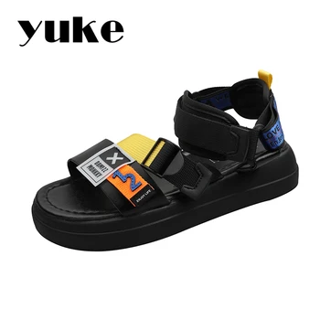 YUKE Vara Femeie Sandale Fashion Catarama Respirabil Non-alunecare Doamnelor Flats Sandale Casual Handmade Stil Sport Cool Pantofi pentru Femei