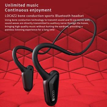 Z2 Conducție Osoasă Bluetooth Căști de Anulare a Zgomotului Căști fără Fir Sport Căști Stereo Hands-free cu Cască Cu Microfon