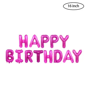 Ziua balon set de 16 inch fericit balon ziua de naștere a crescut de aur negru albastru copii petrecere de ziua balon folie de aluminiu en-gros