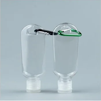 1 buc 30ml/50ml Reîncărcabile Sticla de Plastic Carabiner Cârlig Sticla Cu Recipient de Sticlă de Culoare Aleatorii