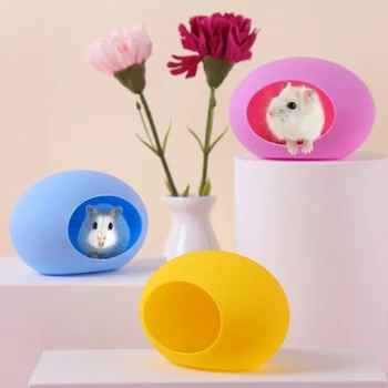 1 Buc Drăguț Hamster Nest Plastic Ou Cuib Anti-muște Ușor Pentru a Curăța Toate Anotimpurile General Hamster Consumabile