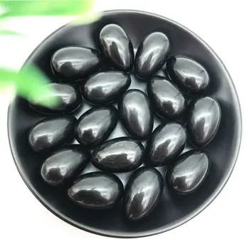 1 buc Naturale Obsidian Negru în Formă de Ou de Cristal Masaj cu pietre Chakra Vindecare Reiki Pietre Naturale și Minerale